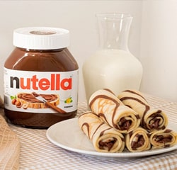 Assiette de crêpes au Nutella