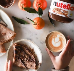 Assiette de crêpes au Nutella