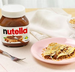 Assiette de crêpes au Nutella