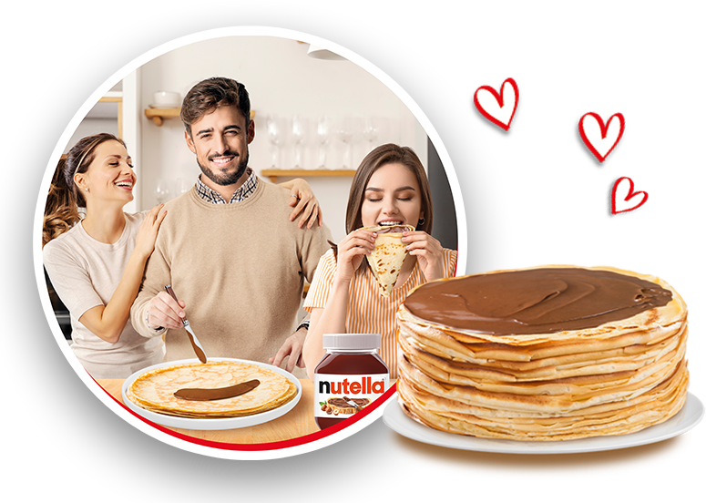 Assiette de crêpes au Nutella