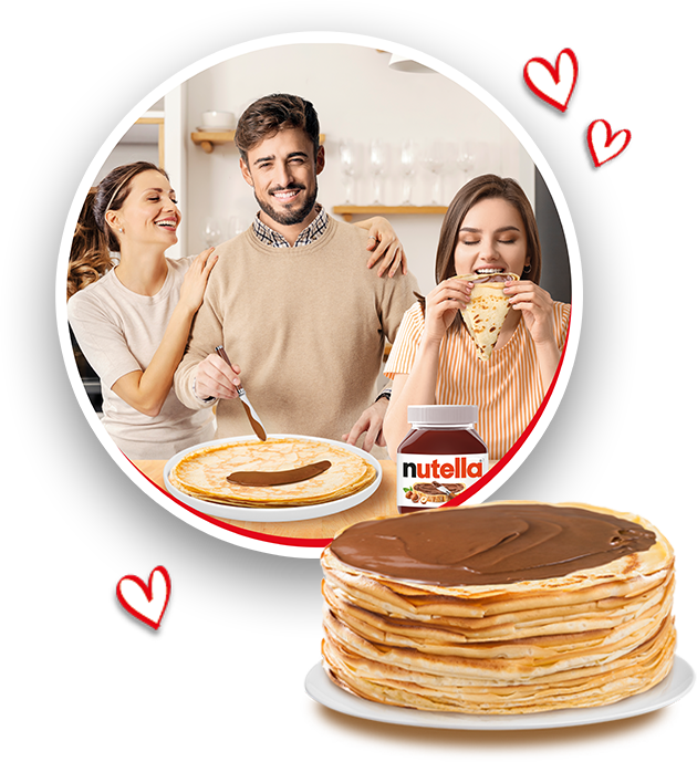 Assiette de crêpes au Nutella